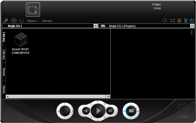 Linn Kinskydesktop with ZoneRipper AssetUPnP